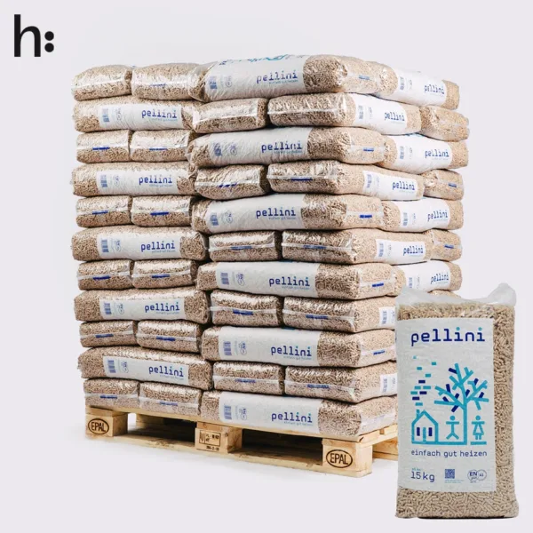 Pellini-Holzpellets-Sackware-15kg-x-66-Sack-990kg-Palette